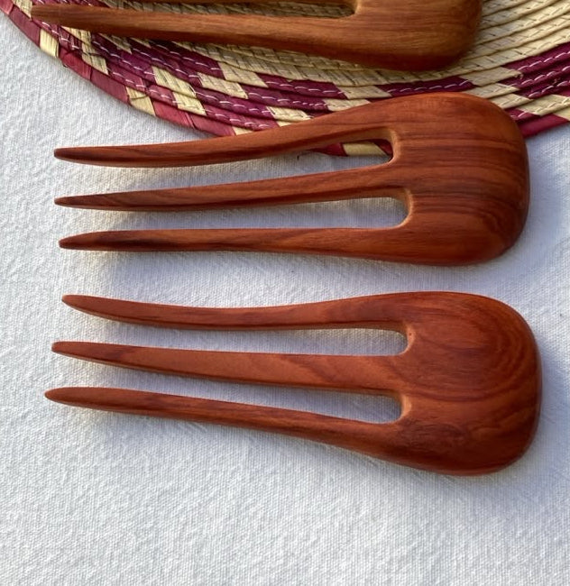 Tres púas, horquilla francesa de madera