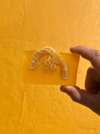 Guayacán Dorado, jabón +lufa