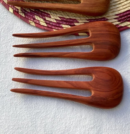 Tres púas, horquilla francesa de madera