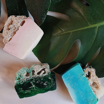 Guayacán Rosa, jabón +lufa